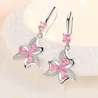 Женские серьги-подвески Fanqieliu, из стерлингового серебра 925 пробы, с кристаллами, свадебные ювелирные украшения, FQL20012