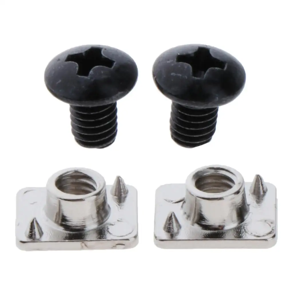 

2pcs Screws+2pcs Nuts Metal Screws Nuts Roller Skates Buckle Strap Screws Replacement Bolts Inline Skating Screws Nut Bolts Tool