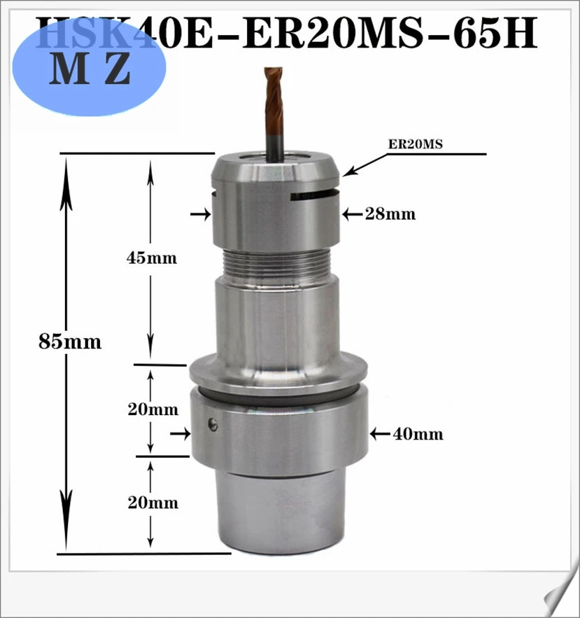 

Высокоскоростной цанговый патрон hsk40e hsk50e er16 er20ms er20m SK10 SK16, ручка, токарный станок с ЧПУ, Центральная мельница