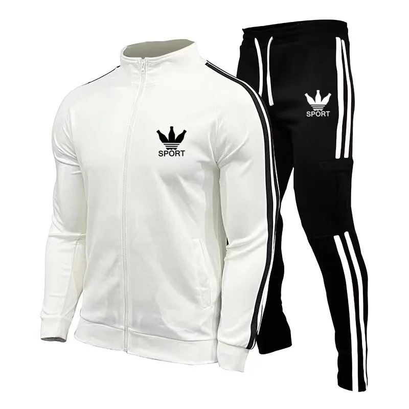 

2021 New Men's Set Spring Autumn Man Sportswear 2 Piece Sets Sports Suit Jacketpants Sweatsuit Male Tracksuit Fashion Brand Suit