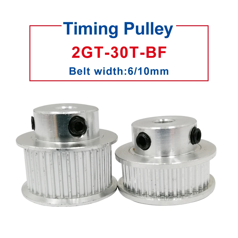 

GT2 pulley 30 Teeth Inner Bore 4/5/6/6.35/7/8/10 mm pulley wheel Match with GT2 timing belt width 6/10 mm For 3D Printer parts