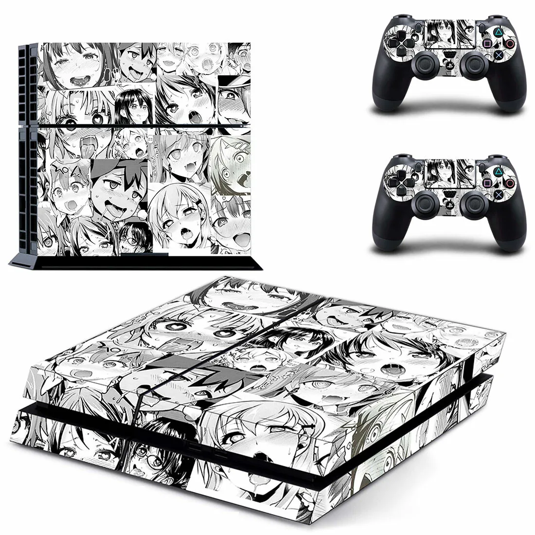 Аниме Ahegao девочек PS4 Стикеры s Play station 4 кожи Наклейки Обложка для Игровые