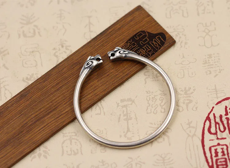 Браслет из стерлингового серебра 925 пробы кольцо для женщин и мужчин в ретро