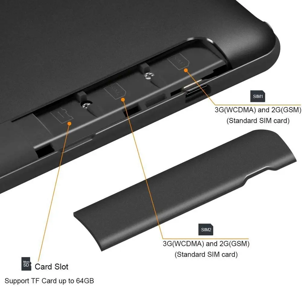 Планшет на 10 дюймов Android две sim-карты WIFI Bluetooth двойная камера 1280*800 IPS экран 3G