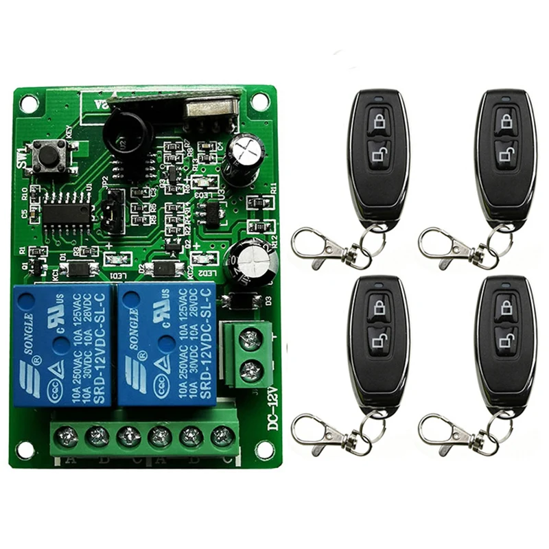 DC12V 24V 2CH 2 CH Беспроводной РЧ пульт дистанционного управления Управление