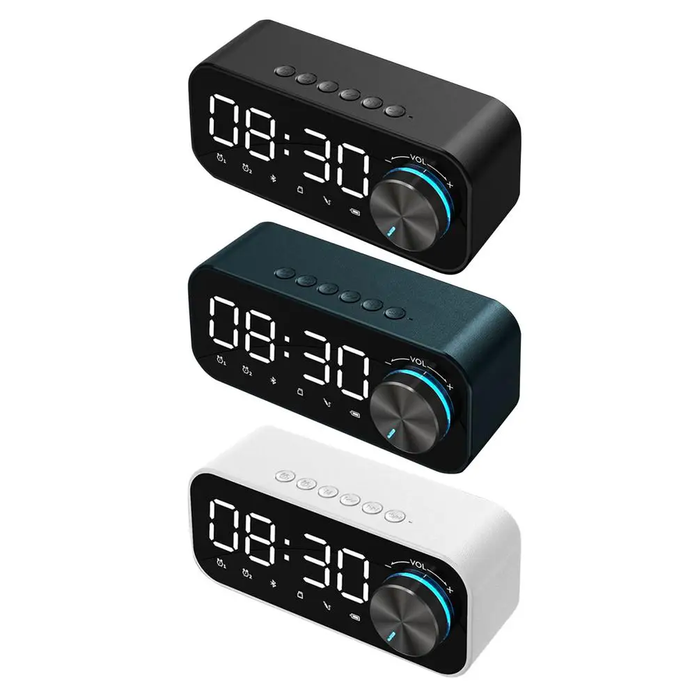 NBD8 портативный FM радио динамик Bluetooth цифровое стерео плеер TF карта будильник