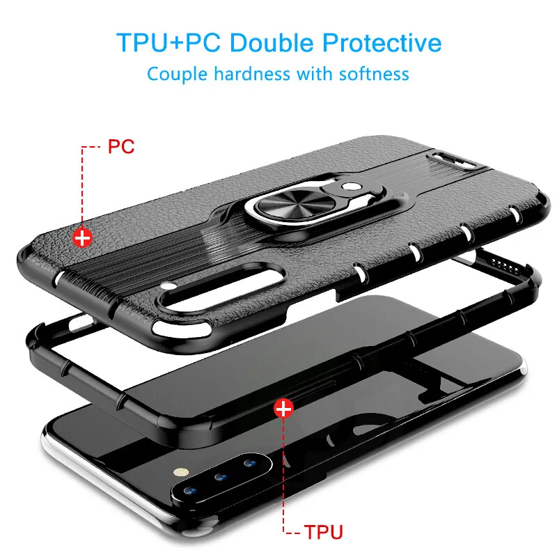 Новый Стильный чехол для Samsung Galaxy Note 10 Pro с кольцом-держателем нарукавники из ТПУ и