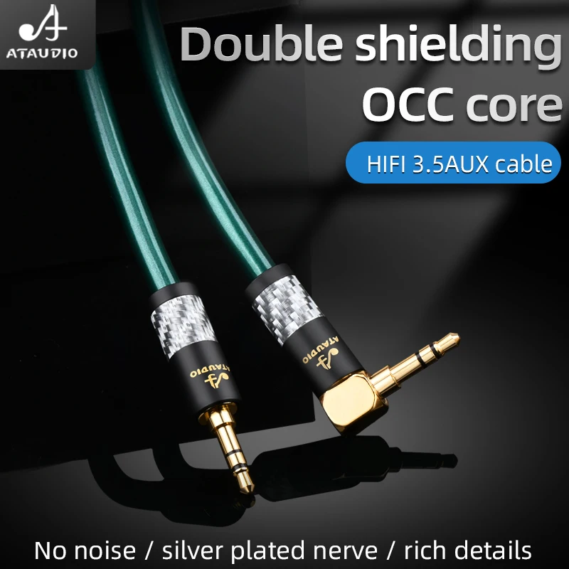 HIFI aux OCC cable HiFi  aux cable car phone audio male to male connection audio cable For Huawei Xiaomi