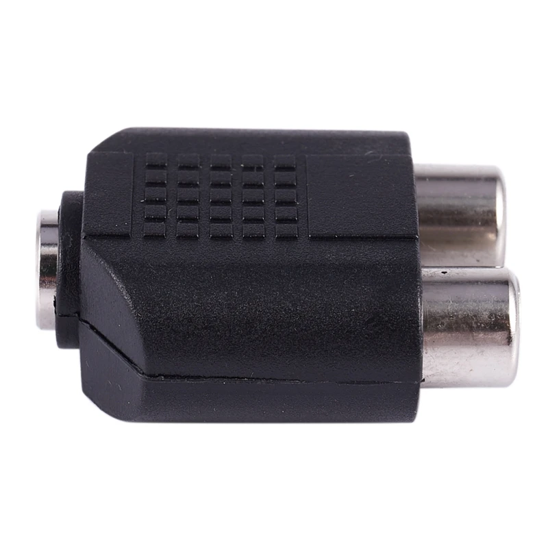 Переходник разветвитель с гнездом 3 5 мм на двойной гнездо RCA Jack AV черный|Кабели HDMI|