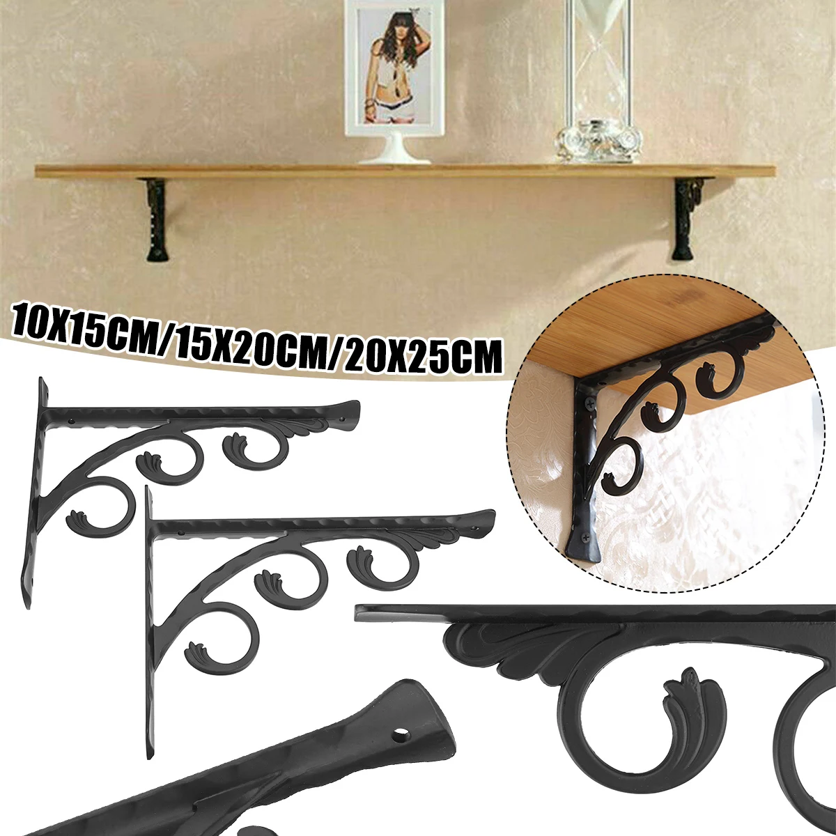 2 шт. алюминиевая полка кронштейн L форма утолщенная угловая скобка правая для