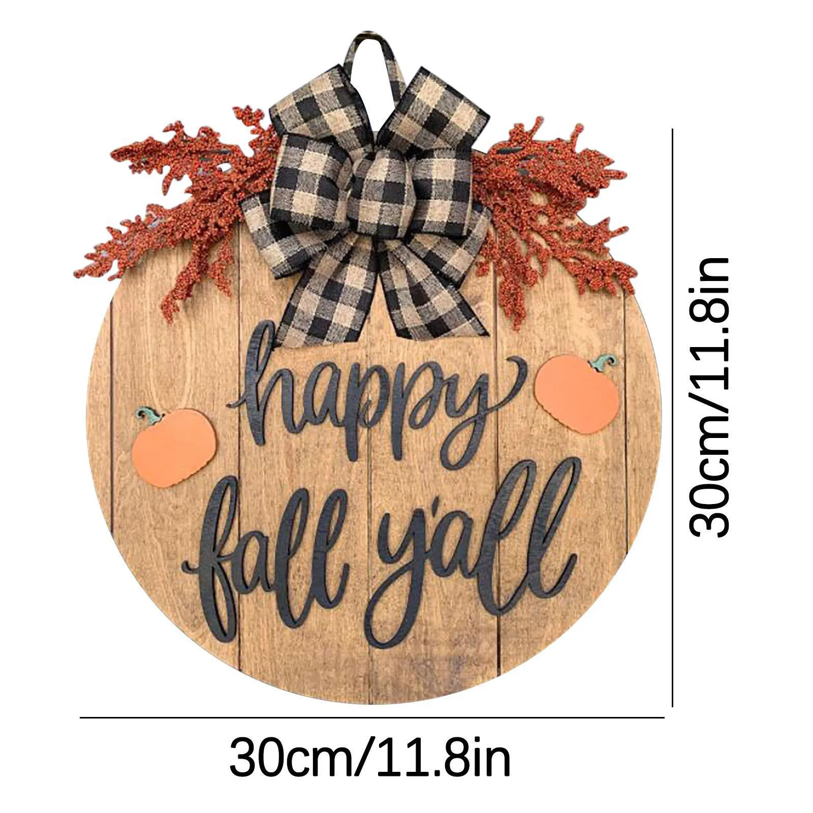 Деревянный подвесной знак в виде тыквы на День Благодарения счастливая и