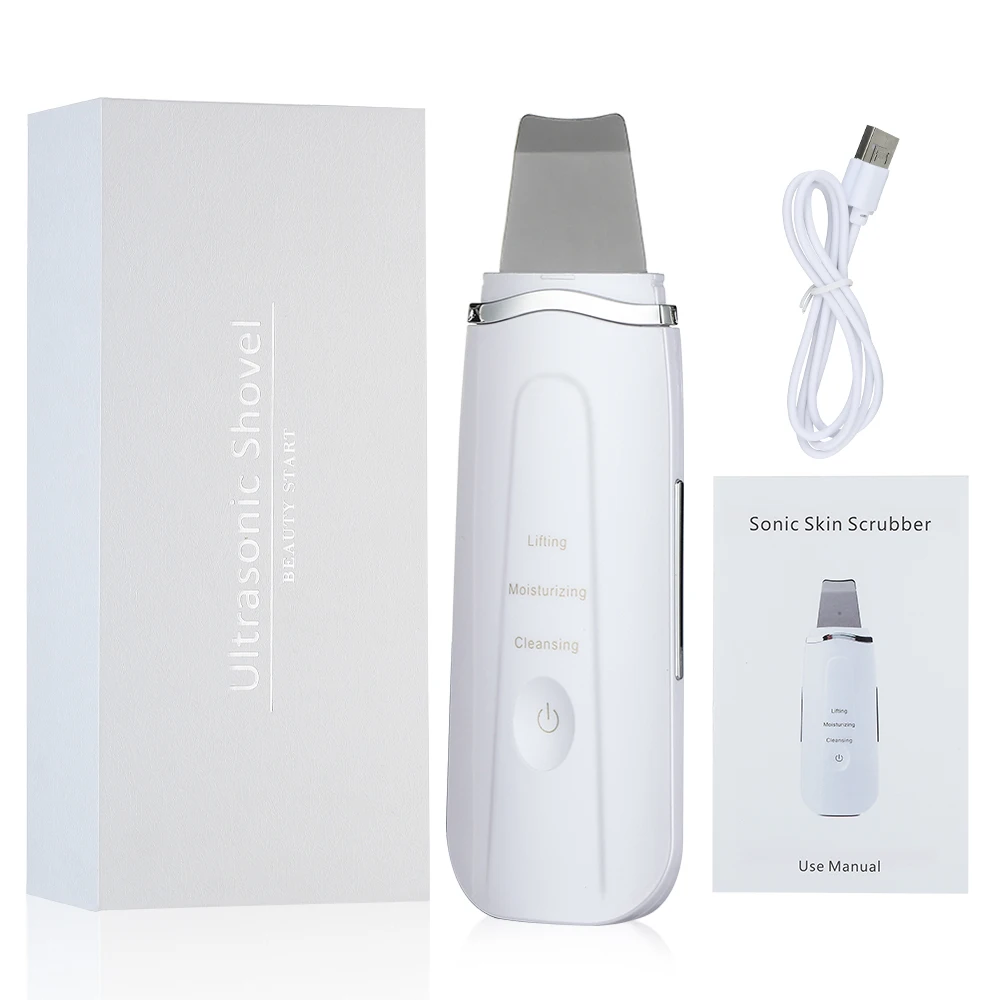 Ультразвуковой скраб для кожи лица очиститель пилинг Вибрация Удаление угрей