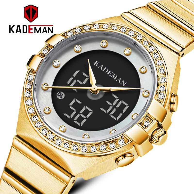 Новинка 2021 многофункциональные женские часы роскошные золотые для женщин