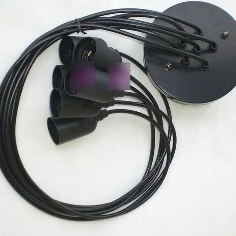 Винтажный классический подвесной светильник e27 с 6 головками и линией сделай сам