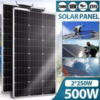 flexible solar panel kit complete 250w etfe panel solar generator kit energy charger for home camping car system power bank