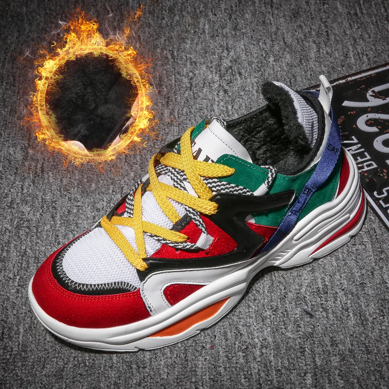 Новинка; спортивная обувь для мужчин; INS Jogging Ulzza; тройные кроссовки; спортивная обувь для бега; дышащая обувь; zapatillas deporte hombre; кроссовки - Цвет: Colorful Plush