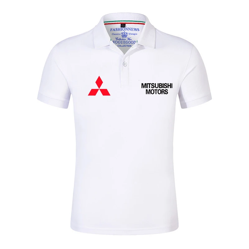 

Футболка-поло мужская с логотипом автомобиля Mitsubishi, из хлопка