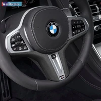 ultrasuede top suede car steering wheel cover trim sticker for bmw x7 g07 g11 g12 g15 g16 g14 7 8 series 2018 on accessories