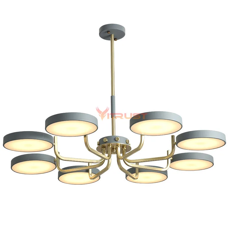 Скандинавская люстра с железным абажуром винтажные светодиодсветодиодный