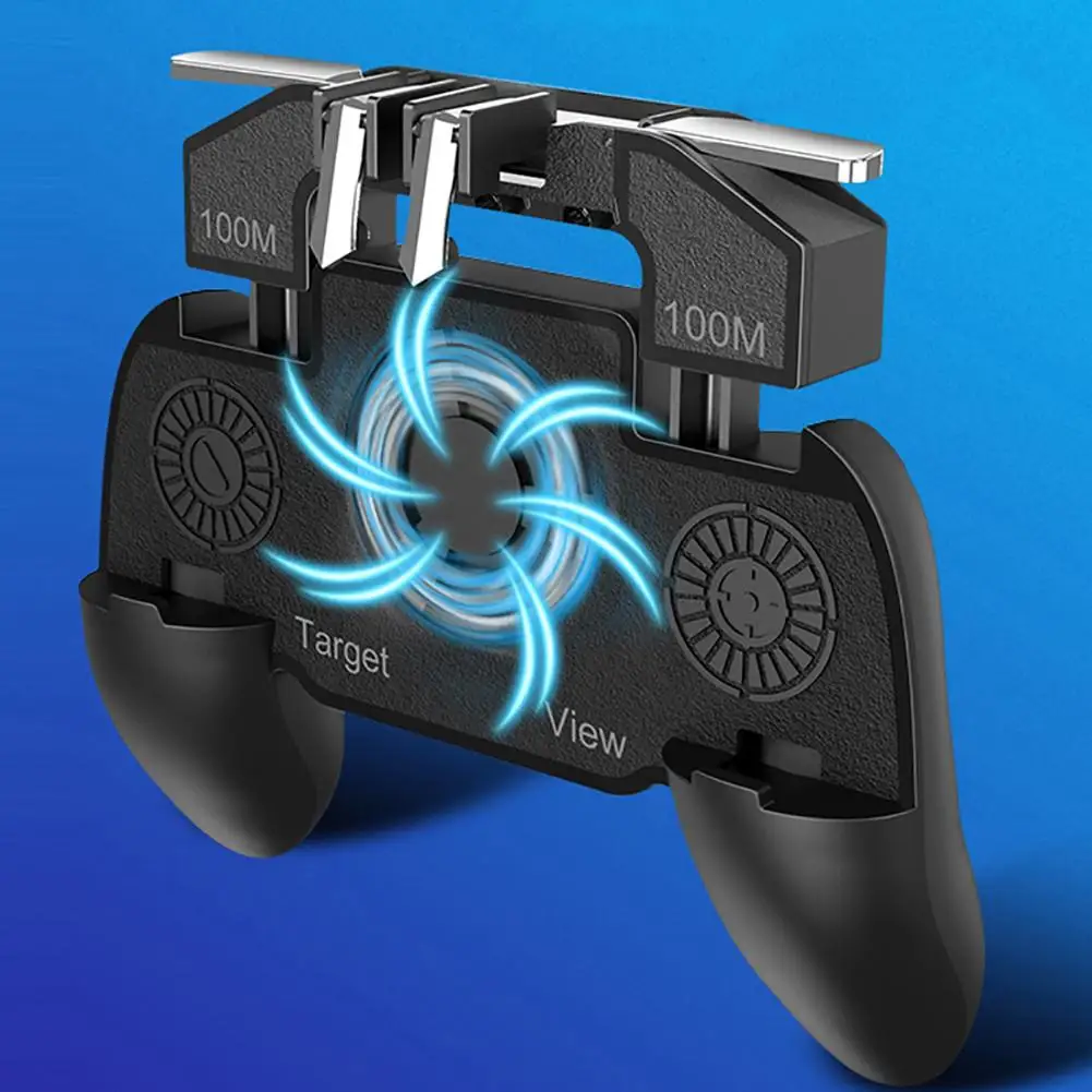 PUBG Mobile Controller With Fan Cooling Cooler For iphone ios Android Phone Game Pad Joystick 4 Finger Gamepad 2000mah | Мобильные