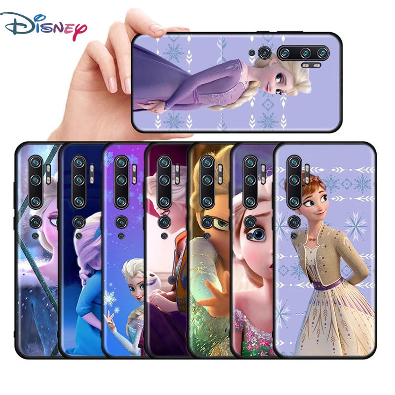 

Silicone Black Cover Disney Frozen Animation For Xiaomi Mi 11i 11 10i 10T 10 9 9T 9 8 Note 10 Lite Pro Ultra 5G Phone Case