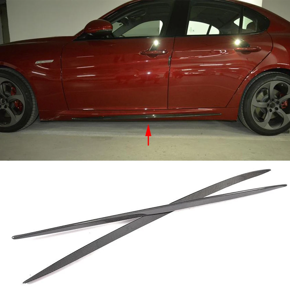 Боковые юбки автомобиля из углеродного волокна для Alfa Romeo Giulia Sedan 4 Door 2015 2016 2017