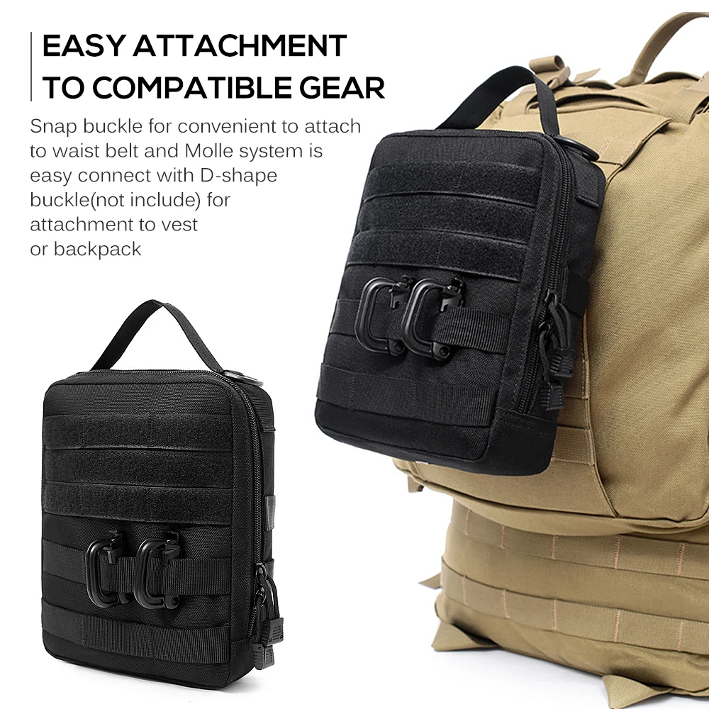 Lixada Тактический нейлоновый Molle Чехол EDC для охоты выживания первый чехол набор