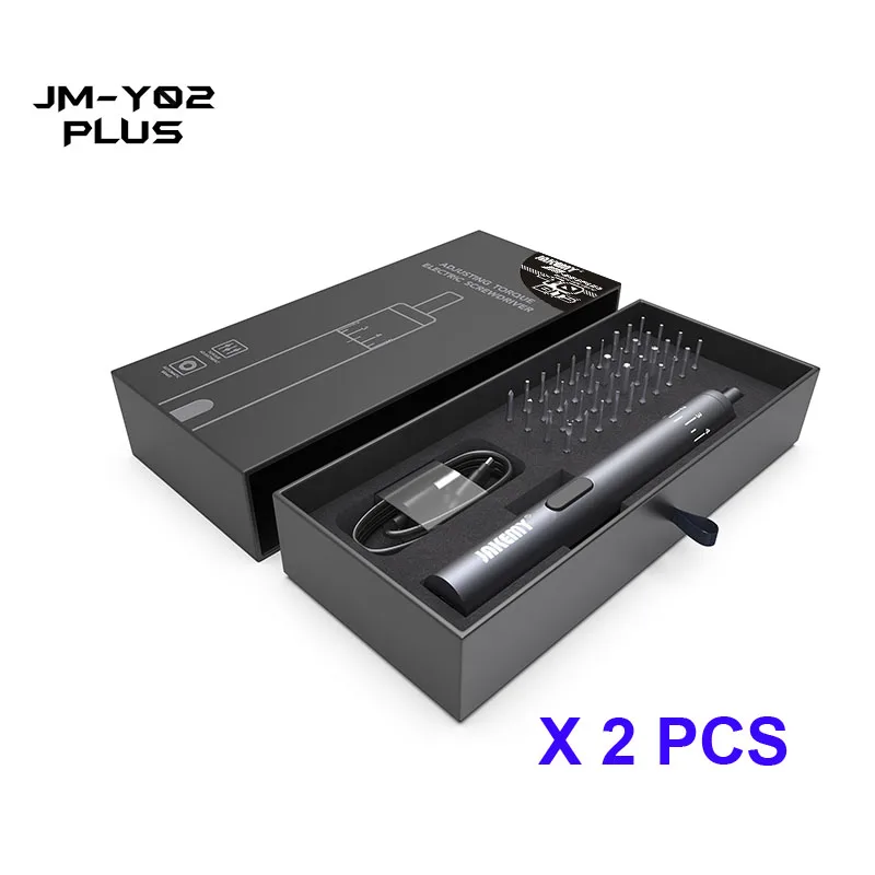 

2pcs per Lot JAKEMY JM-Y02 Plus Adjusting Torque Electric Screwdriver Set