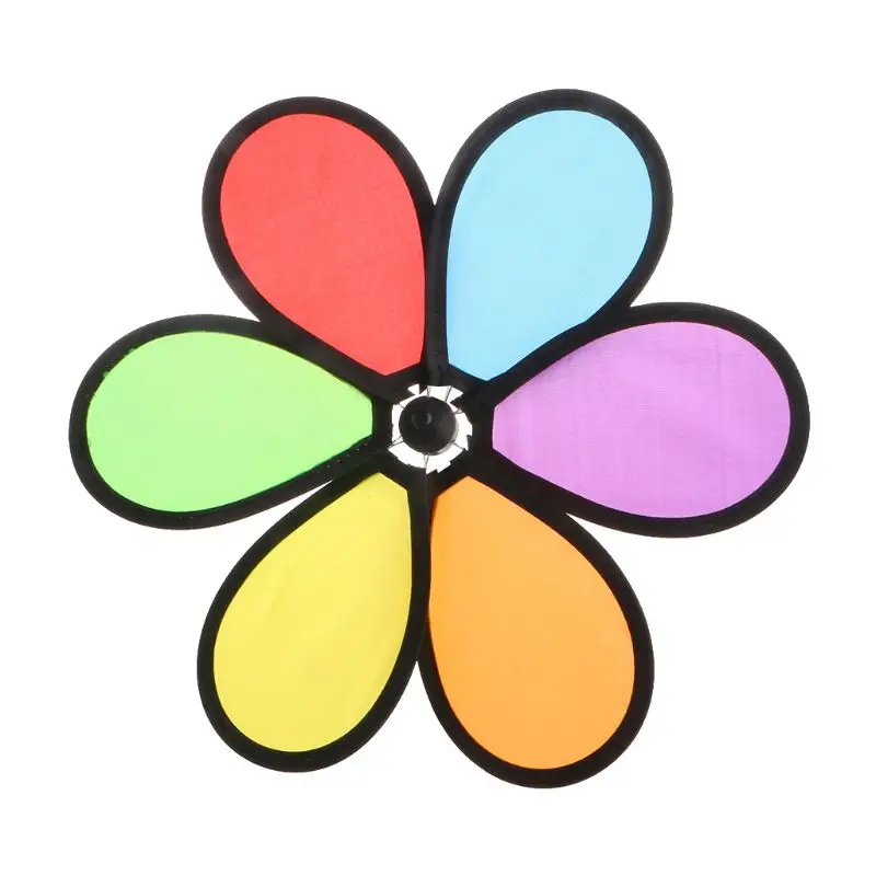 

85DE Colorful Rainbow Dazy Flower Spinner Wind Windmill Garden Yard Outdoor Decor