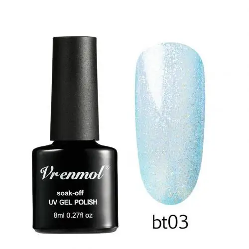 3 1Pc Glitter Gel Polish Soak Off UV LED Nail Art Varnish Shining Long Lasting Base Suitable to apply on UV gel nails, acrylic - Цвет: 3