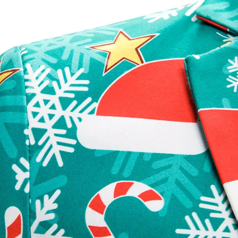 Мужская куртка с 3D принтом CYSINCOS повседневная приталенная рождественским для