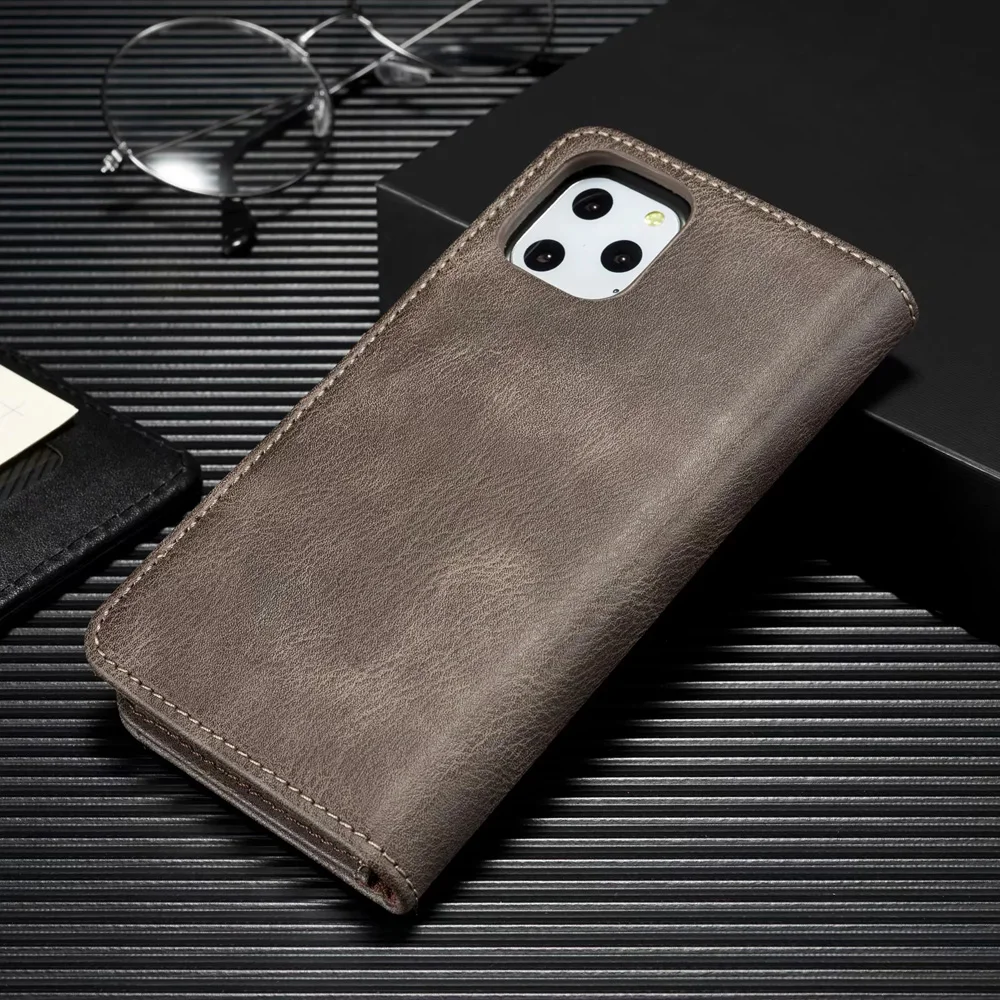 Wallet Card Phone Bags Magnetic PC Back Cover for New iPhone 11 Pro Max 5.8'' 6.1 6.5'' 2019 Case Luxury Genuine Leather Fundas |