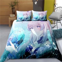 new bed linen animation yuanshen series home textile finished four piece bedding bedding set bed linen cotton for girls linens