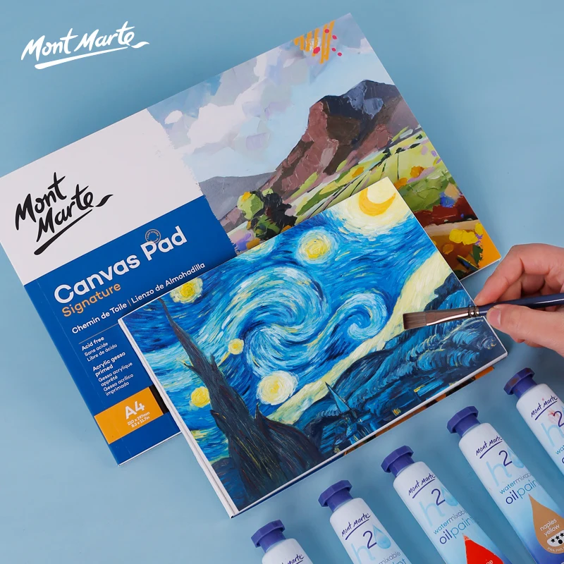 

100% Cotton Professional Oil Painting Book 10 Sheets 280g/m2 Beginner oil painting practice canvas Acrylic paint canvas book