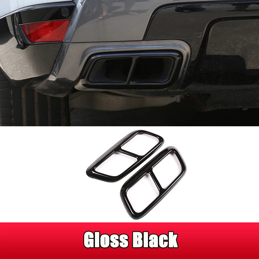 

Для Land Rover Range Rover Sport L494 2018 2019 304 автомобильные аксессуары из нержавеющей стали глушитель выхлопной трубы Хвостовая крышка отделка наклейка