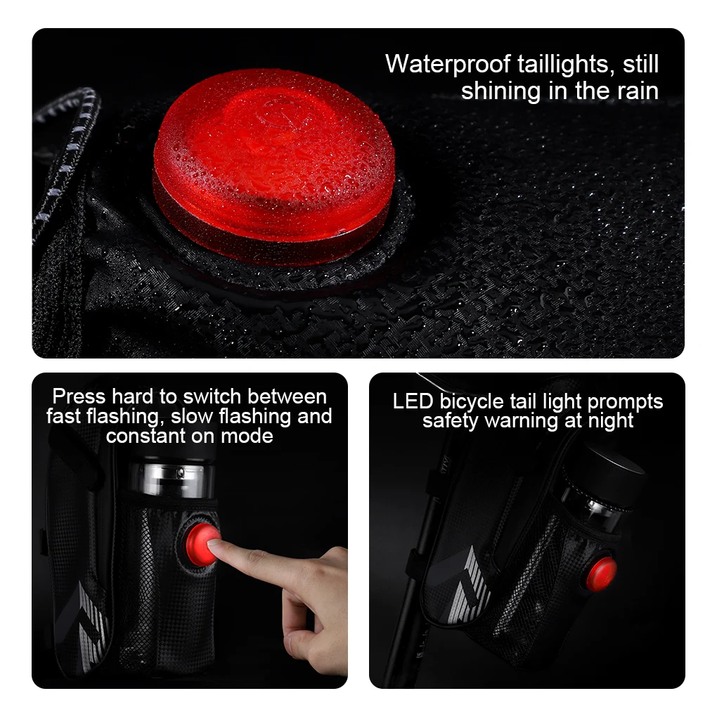 

1.5L Hard shell Bicycle Saddle Bag Waterproof Cycling Panniers MTB Bike Rear Tool Bag Night Reflective Bike Accessories