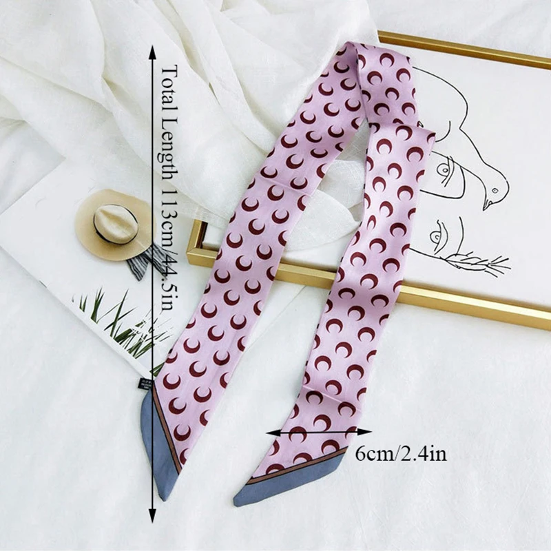 Женский длинный шарф очаровательный пояс с цветочным принтом модная сумка ленты