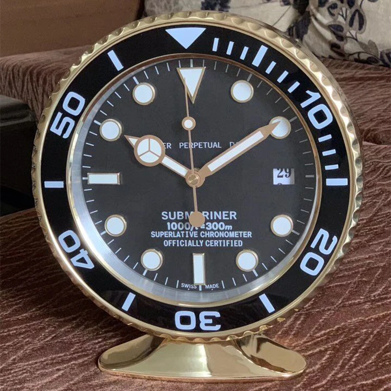 

Luxury Luminous Wall Clock for home Logo with Date Luxury Metal Wall Watches Home Decor Large Modern Vintage wall Clocks