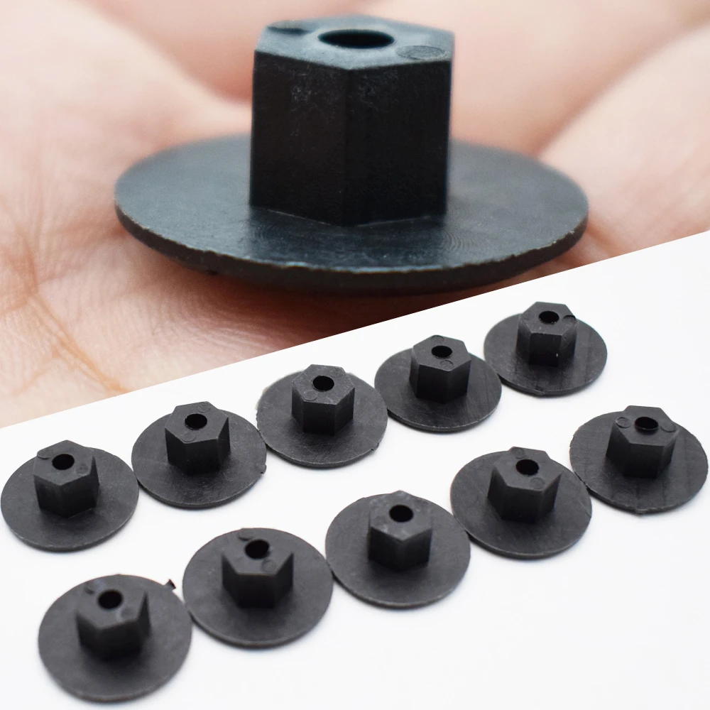 10Pcs 4mm Plastic Fastener Nut For Mercedes Benz Fender Mud Flap Splash Guard Wheel Arch Bumper Panel Retainer Clip Rivet | Автомобили и
