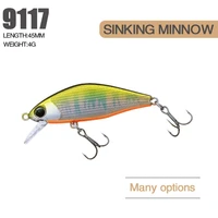 45mm 4g pesca issen trout pike perch bass sinking stream bait minnow lures long casting lure minnow baits fish hooks