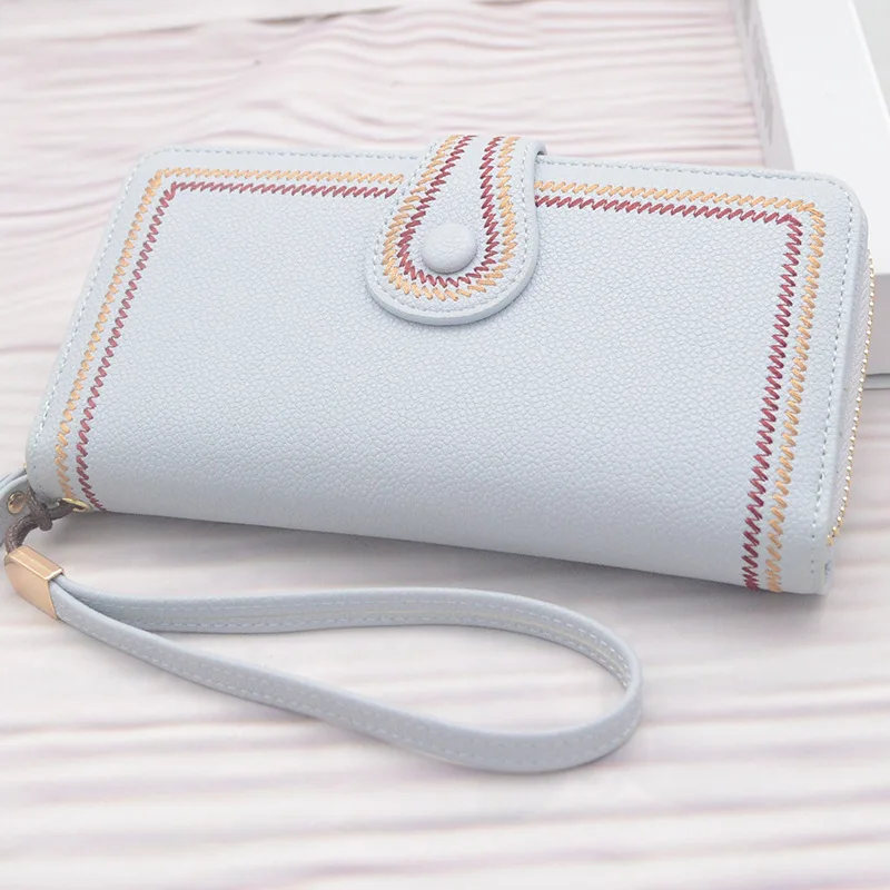 Элегантная Женская длинная Сумка клатч из искусственной кожи на молнии женские