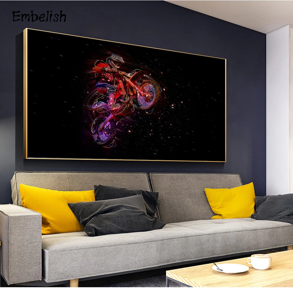 1 шт. модные настенные картины для гостиной мотоцикла крутые Большие плакаты