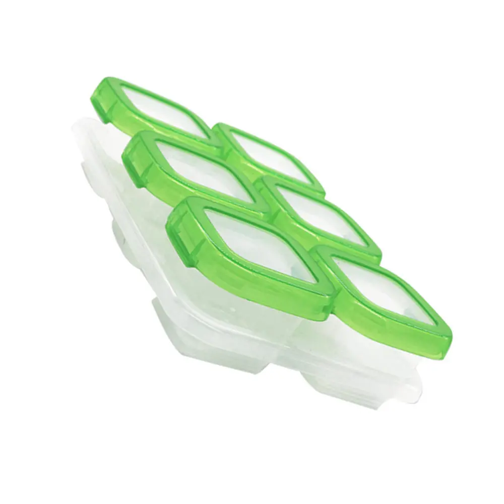 

6Pcs Baby Food Container with Lid Freezer Storage Case Baby Feeding Bowl Green
