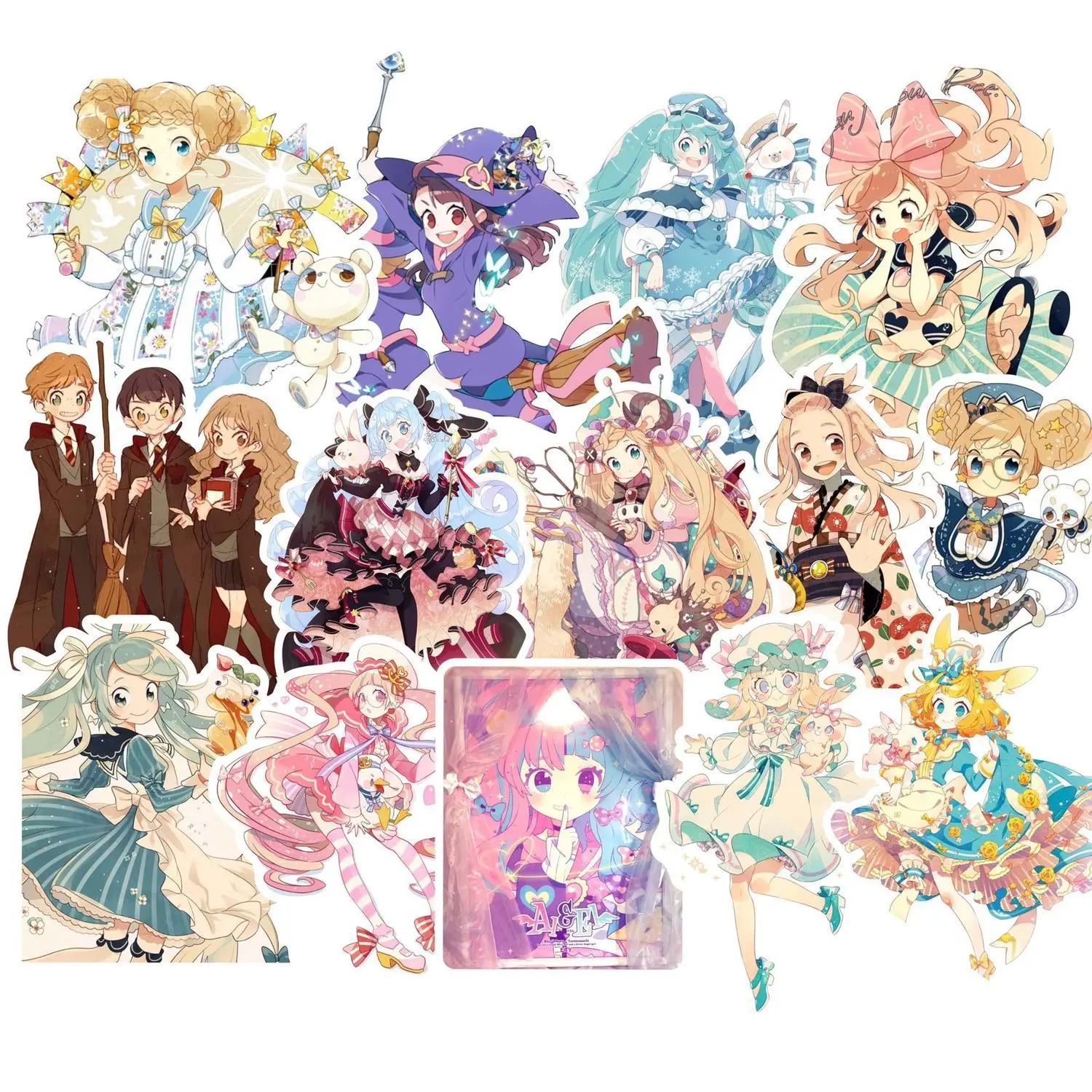 

Sticker Two-Dimensional Girl Fantasy Books loli Account Enlightenment Early Education Book Baby Comic Characters Card Livros Art
