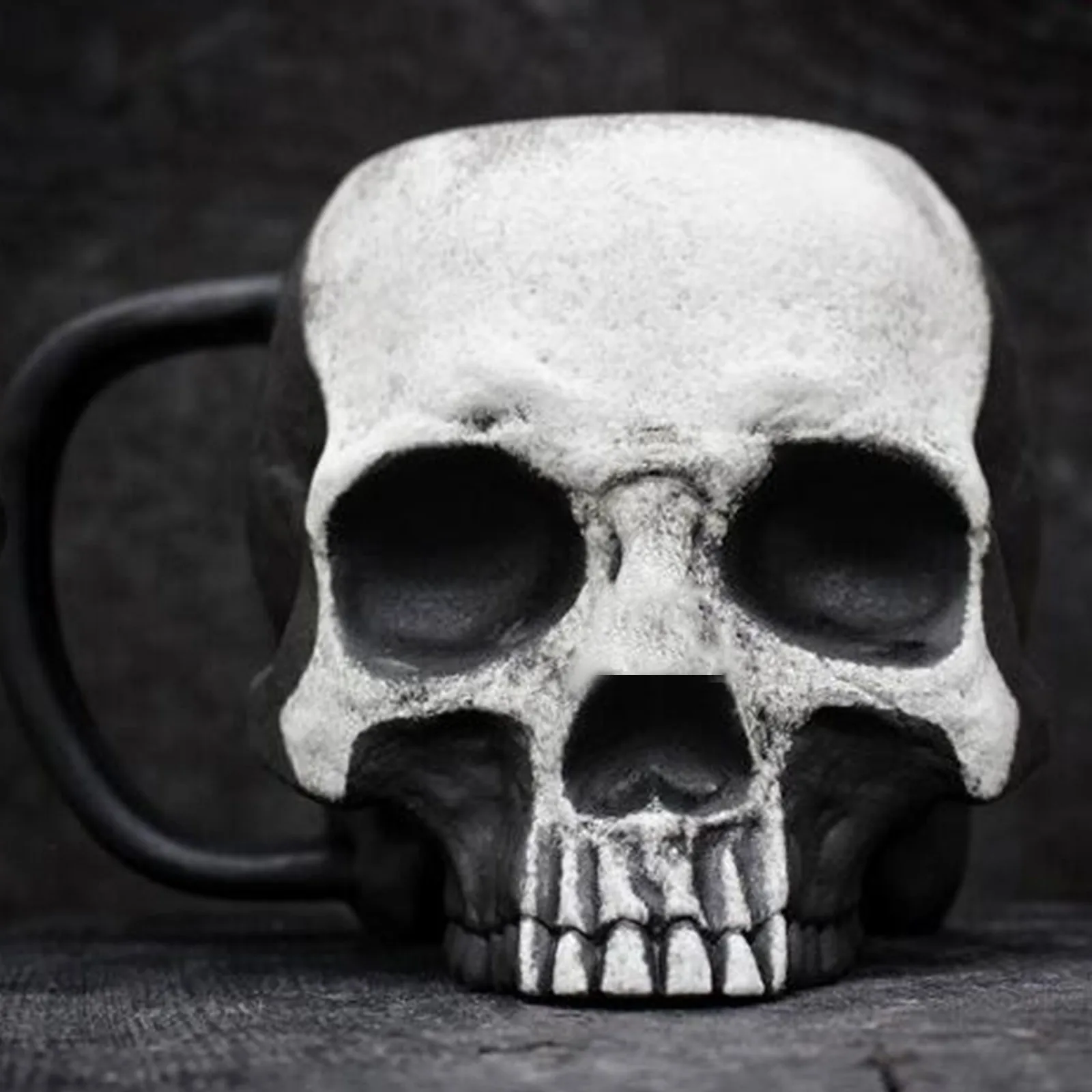 2021 New Resin Skull Cup Beer Mug Simulation Wooden Barrel Double Wall Drinking Insulated Halloween Bar Drinkware Gift | Дом и сад