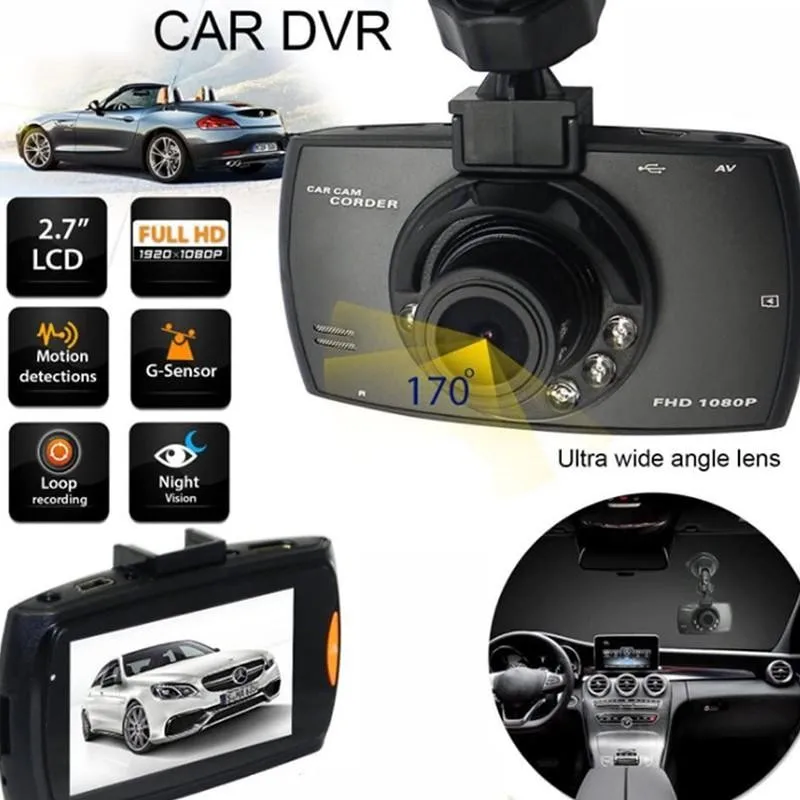 

G30 Car DVR Dash Camera Rear View Dual Lens Video Recorder 1080P HD 2.7" Loop Recording Night Vision G-sensor Dash Cam Registrar