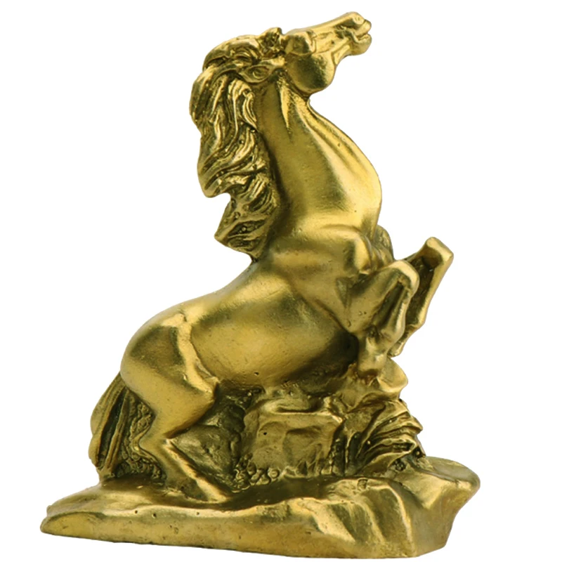 1 шт. китайские фигурки Зодиака Знаки золотые латунные статуи животных талисман