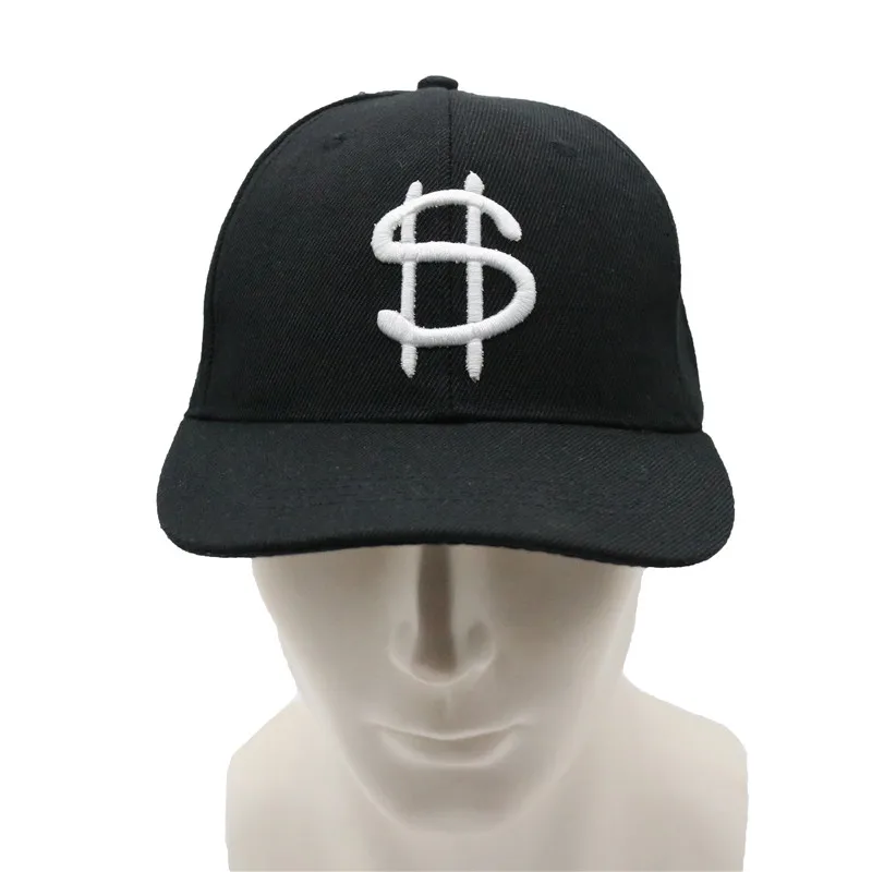 Бейсболка унисекс с вышивкой доллара простая Стильная летняя кепка для мужчин и