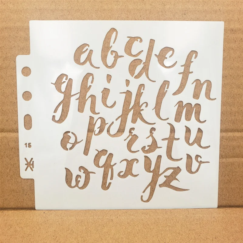 2pc Letter Triangle Stencil Painting Template DIY Walls Scrapbooking Diary Album Coloring Embossing Decoration Graffiti Reusable |