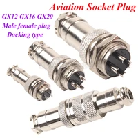 2set gx12 gx16 gx20 234567891012 pin male female circular aviation socket plug wire panel connector